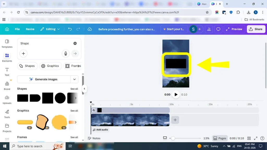 Resizing rectangle to full screen for Notes app style reel design