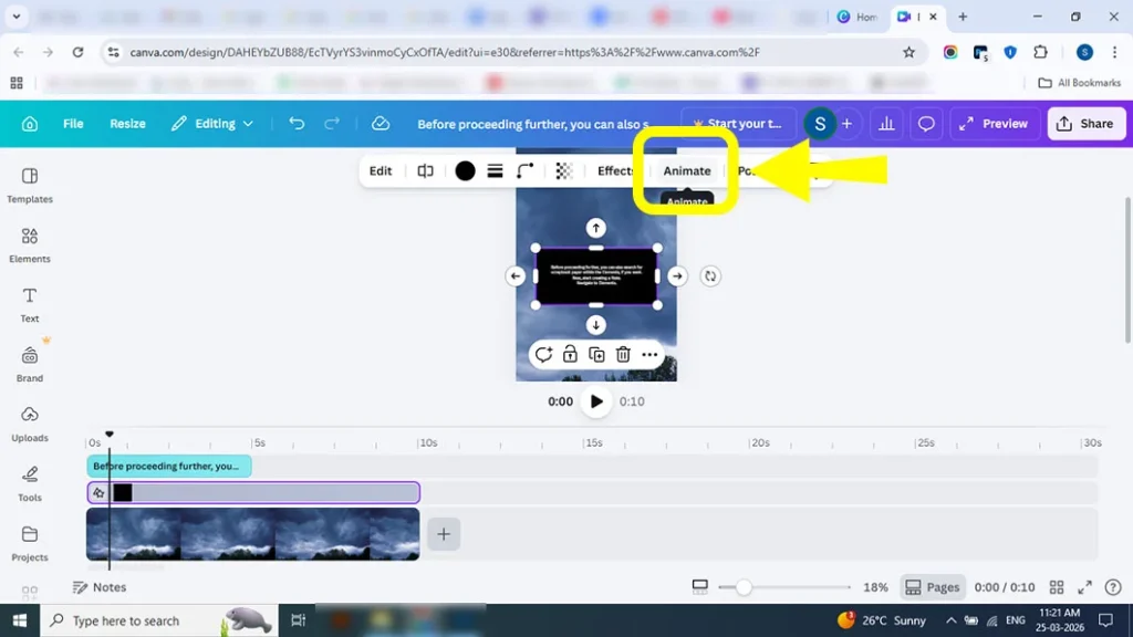 Using pop animation to highlight notes layout in Instagram reel