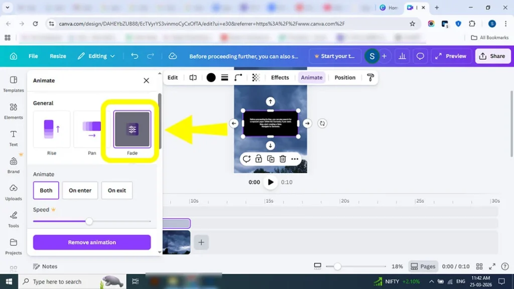 Using pop animation to highlight notes layout in Instagram reel