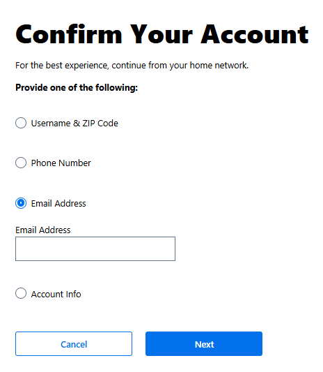 Verification step for Roadrunner email recovery using a secondary email address to receive a confirmation code.